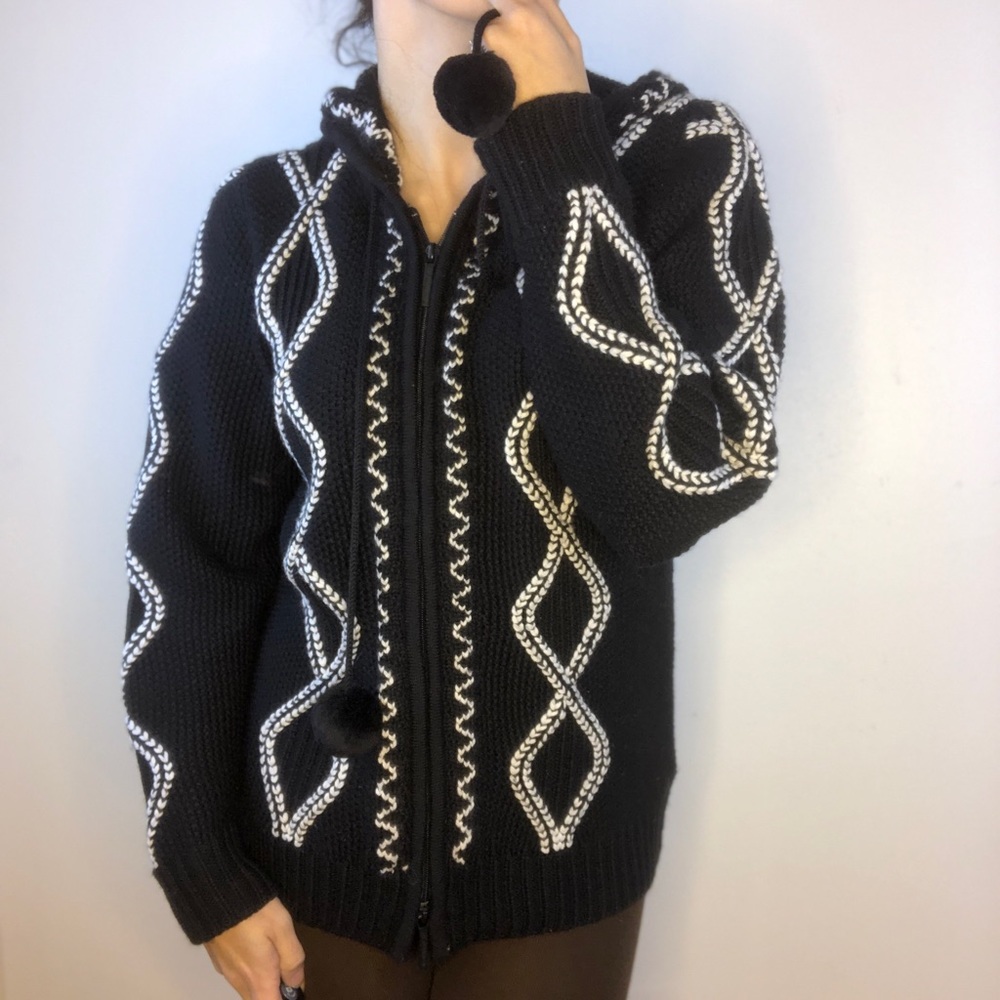 Liz Claiborne warm cardigan sweater hoodie M